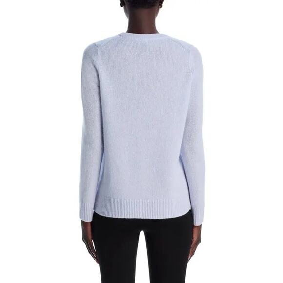 C by Bloomingdale's Women Serenity Blue Cashmere Knit Crewneck Sweater Size M - Picture 5 of 6